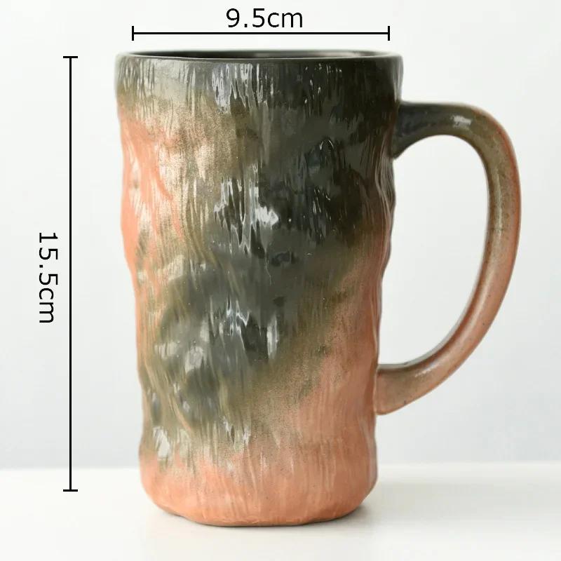 Classical Coloured Mug 620ml Ceramic Cup&saucer Dining Table Coffee Cup Milk Tea Mugs Afternoon Tea Teacup Fruit Juice Container