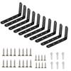 Set of 10 Stainless Steel L-Shaped Brackets, Corner Braces, Angle Brackets, Right-Angle Reinforcement Brackets for Preventing Tip-Over, Reinforcement,