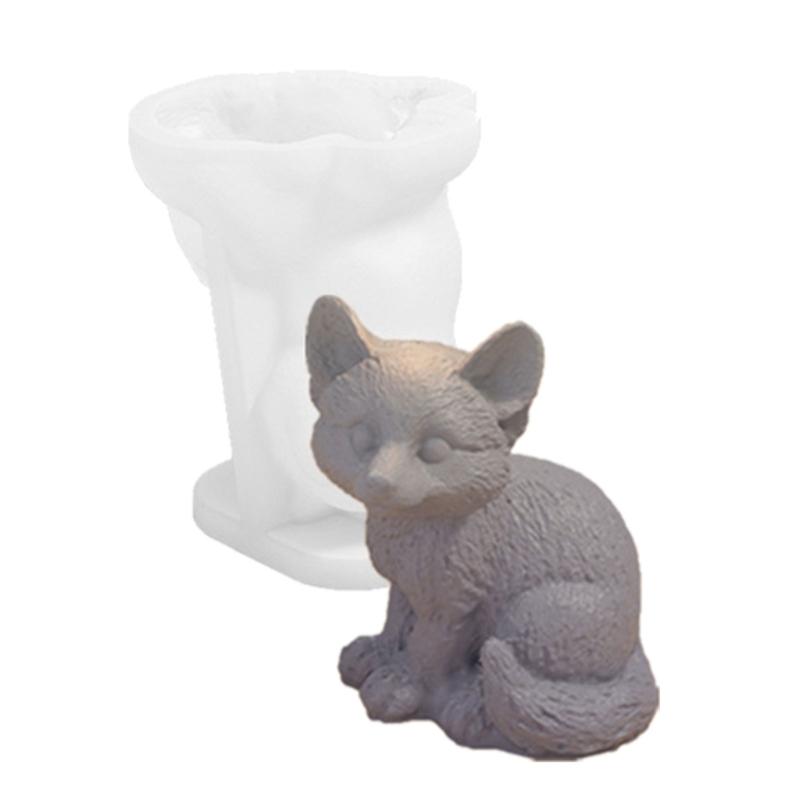 Realistic Pug Shaped Silicone Dog Mold Practical Plaster Craft Dog Shape Decorations Mold for Craft Enthusiasts