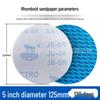 5" Diamond Flocked Sandpaper, 4" Round Self-Adhesive Anti-Clog Polishing Sheet for Wood and Wall.