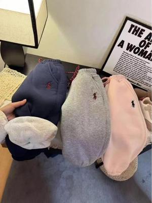 Unisex Children's Warm Velvet Plush Sporty Sweatpants - 600g