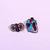 Creative Organ Series Brooch: Heart, Rib, Kidney Cartoon Metal Badge