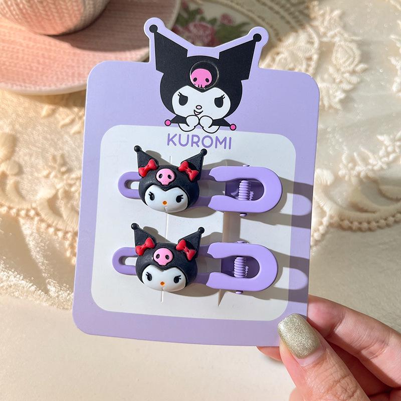 Sweet Cartoon Sanrio Heart Hair Clips - Super Cute & Versatile Hairpins for Baby and Girl's Bangs