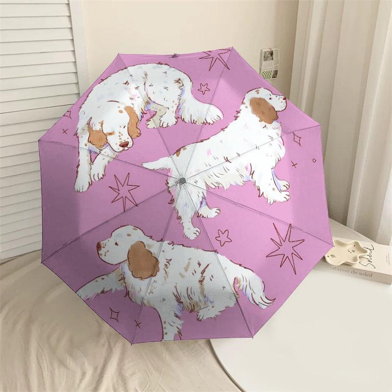 

1PC Dogs Stars Umbrella-8-Rib Reinforced Portable Folding Travel Suitable for All Seasons Outdoor Daily Use-J327