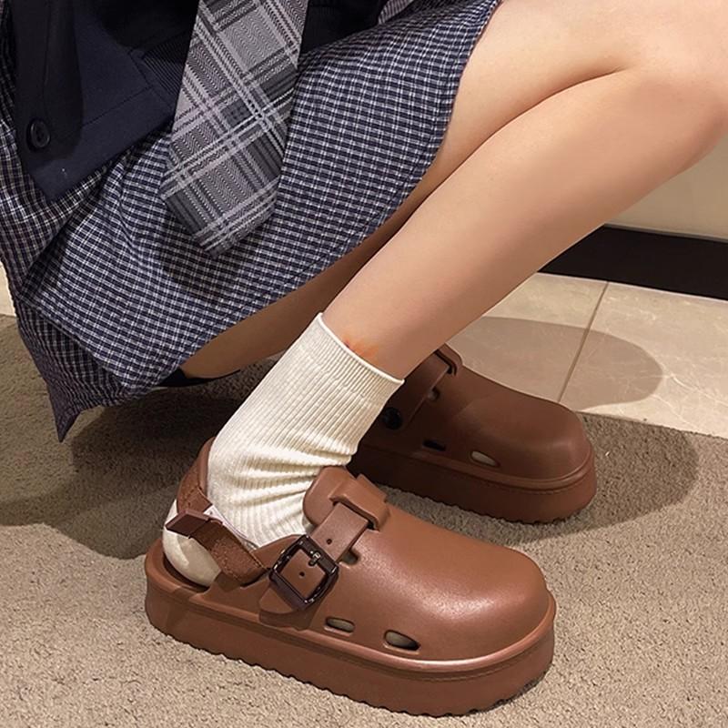 Sandale Saboți cu Platformă pentru Femei Modă 2025 Vară Curea la Spate Eva Sandale de Plajă pentru Femei Anti-Alunecare Talpă Moale Sandale de Grădină