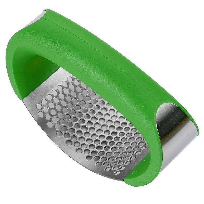 1Garlic press Stainless steel ring garlic press Garlic Masher - Household Curved Garlic Crusher Manual masher 4