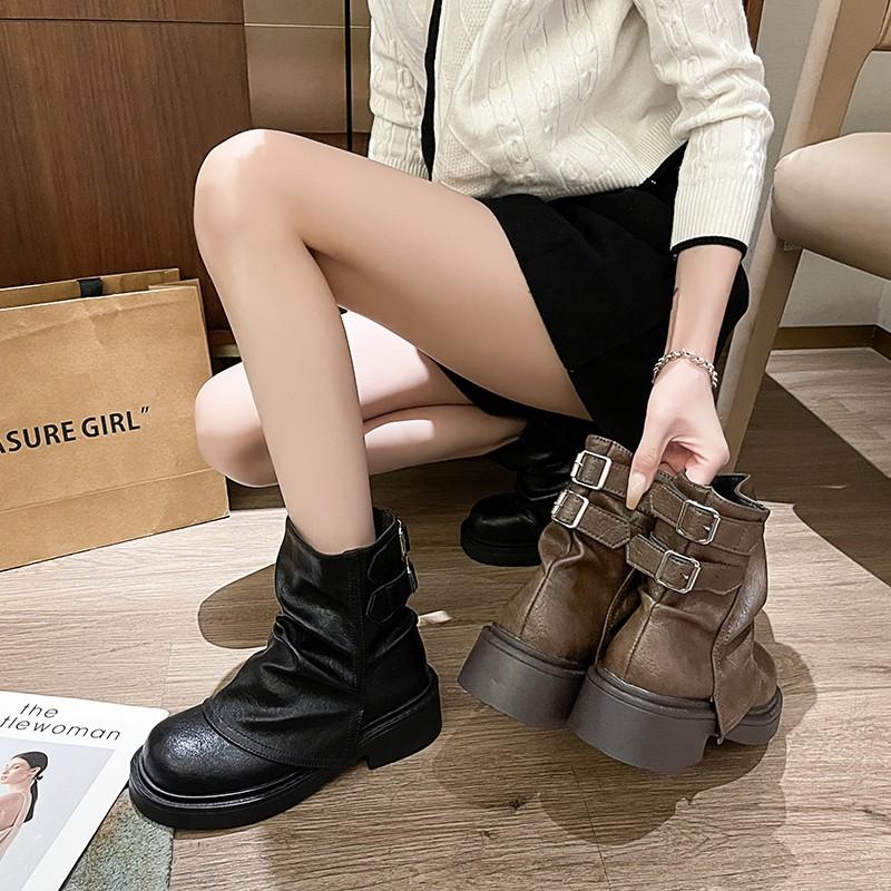 Женские ботинки Ботинки-Женская обувь 2024 Лолита Осень Рок Ботильоны Ковбойские ботинки — фото 6