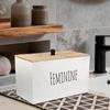 Bathroom Storage Containers Wood Toilet Feminine Product Organizer Pads Storage Box Women For Women Girls Teen Washroom Vanity