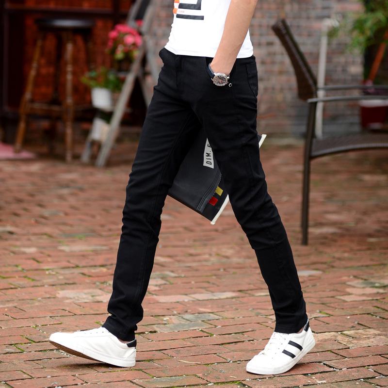 Men's Korean Style Slim Fit Stretch Cotton Casual Pants