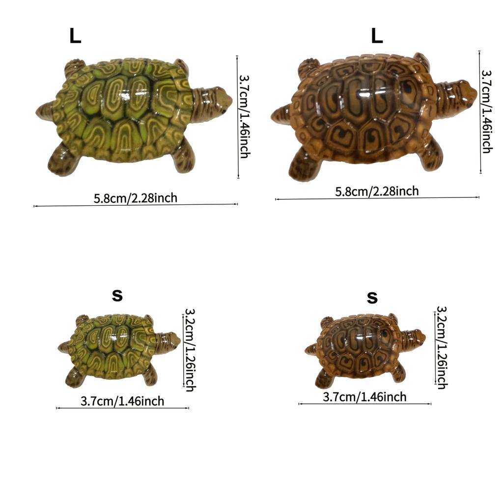 Schattige Schildpadden Familie Drijvers, Mini Aquarium Decoratie voor Vijver Vis Tank, Levensgetrouwe Drijvende Versiering, Cadeau voor Schildpad Liefhebber