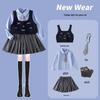 Girls' Autumn 2025 Academy Style: Bowknot Vest, Knit Vest & Pleated Skirt Set