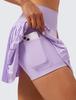CRZ YOGA Tennis with Inner High Light Size M Skirt/Golf Skirt, Pleated, Shorts, A-Line, Waist, Pockets, Purple,