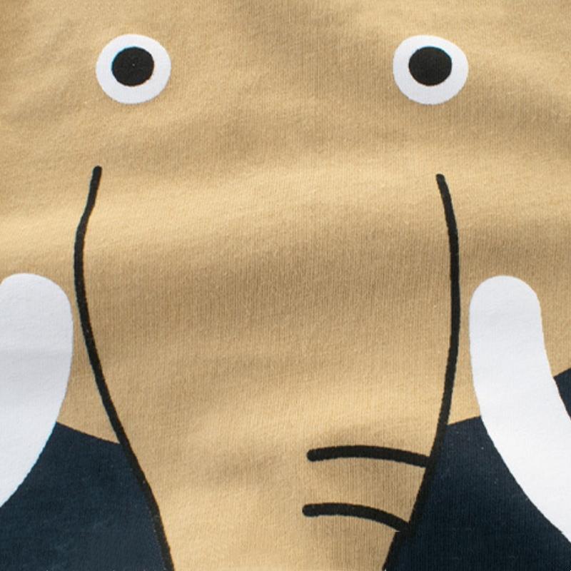 Letní kreslené sloní tričko pro chlapce a dívky, zvířecí trička s krátkým rukávem a kulatým výstřihem, dětské oblečení, bavlněná topy pro batolata