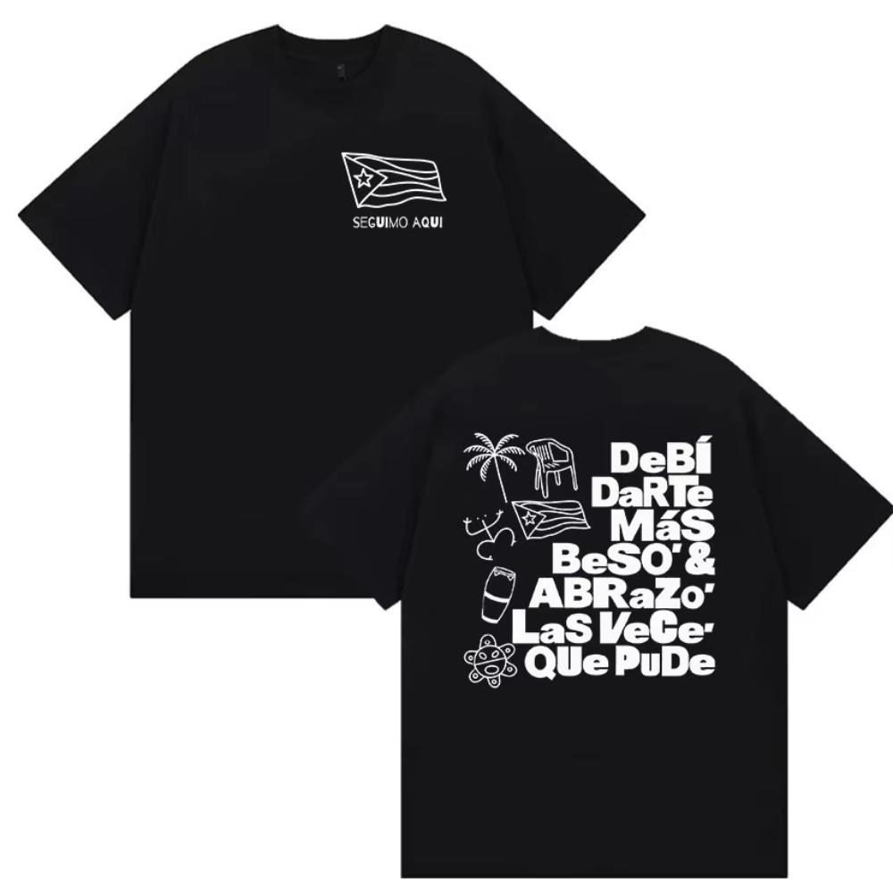 

Debi Tirar Mas Fotos Double Sided Print T Shirts Bad Bunny Album Fans Gift Tshirt Unisexs Women Casual Cotton Oversized Tees S