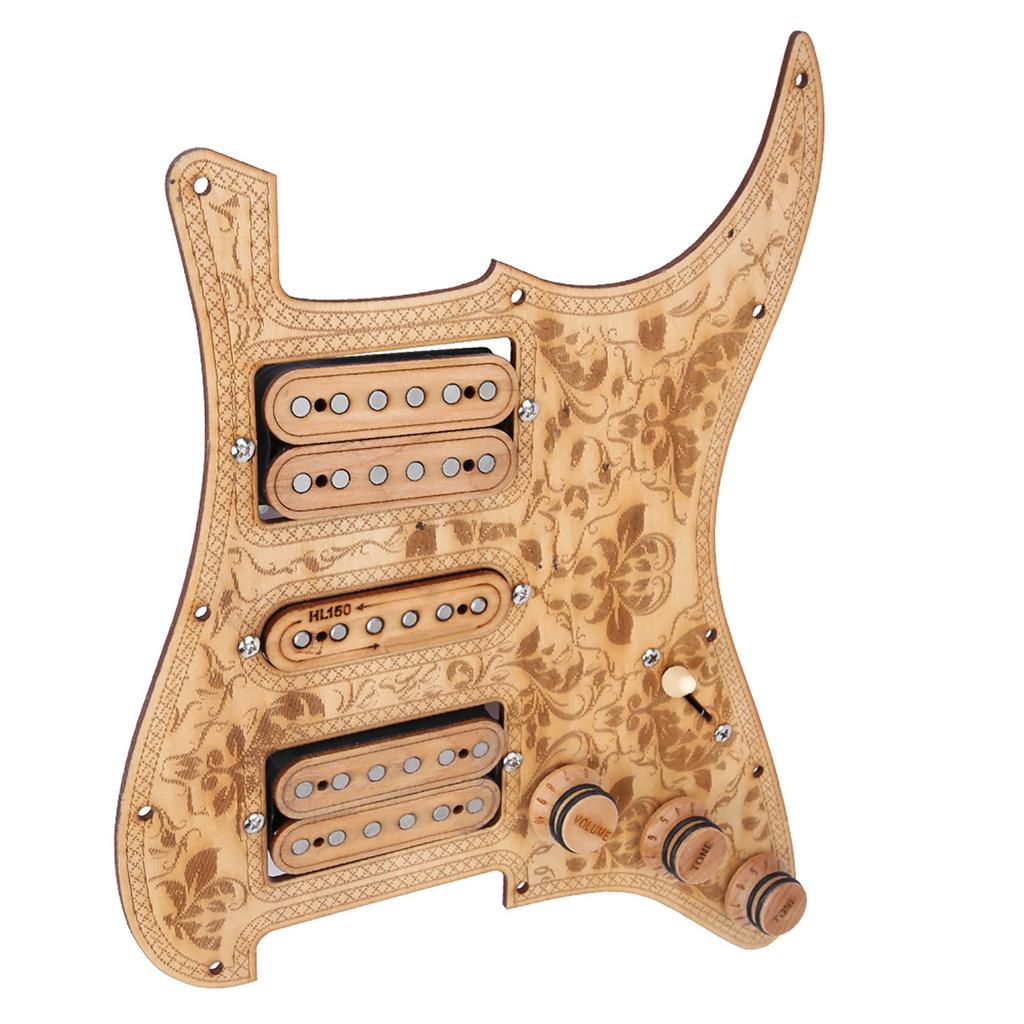 HSH17 Electric Guitar Loaded Pickguard Anti scratch Plate Maple Humbuckers Pickup Accessory