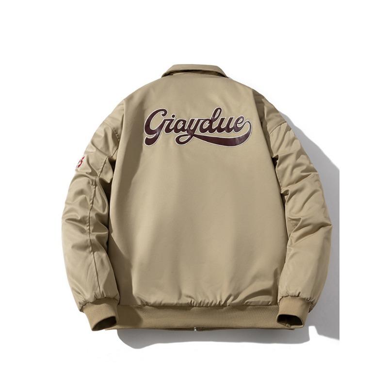 Autumn and Winter American Retro High Street Pilot Jacket Thickened Baseball Cotton Jacket Men and Women Lapel Work Jacket