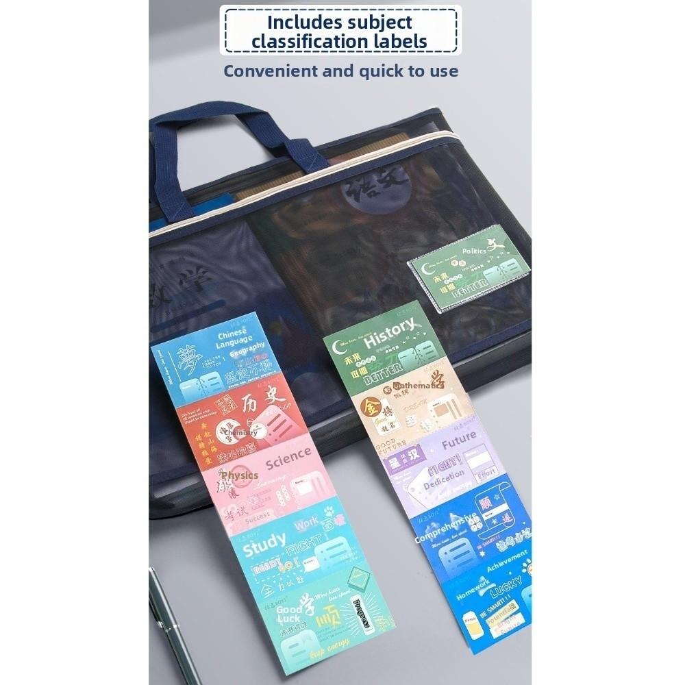 Zip Handbag A3 Mesh Art Bag Large Capacity a4 Test Paper Bag 8k Sketch Drawing Album  Stationery