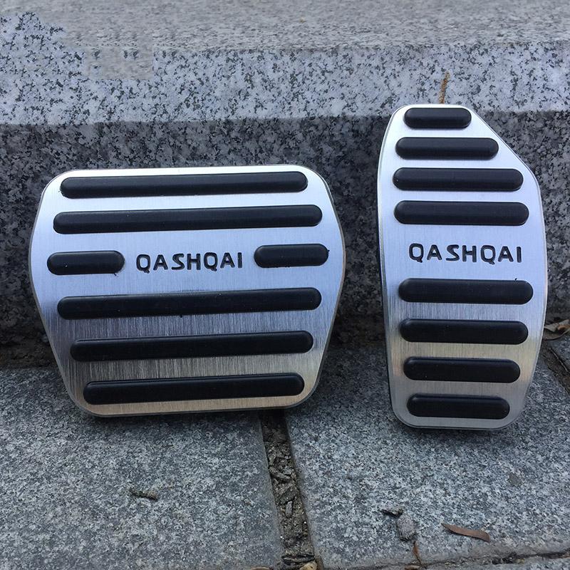 Aluminum Car Foot Pedal Fuel Accelerator Brake Cover Pad For Nissan Qashqai J11 2014-2017 2018     Accessories