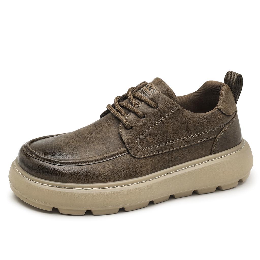 Shoes autumn retro platform heightening shoes British style light business casual leather shoes