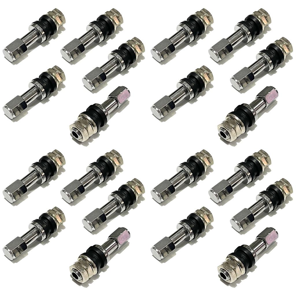 Moderno La Tail Air Valve Aluminum Straight Type with Cap Tire Motorcycle Plastic 46mm Tire Replacement 63-357-AB 20pcs