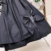 Lolita Korean Version Slim Skirt Women's Fake Pocket Design Irregular Large Swing Skirt Mid-length A-line Skirt