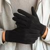 Winter Man Keep Warm Touch Screen Fashion Simple Windproof Gloves Plus Fleece Thickened Cycling Driving Outdoor Sports
