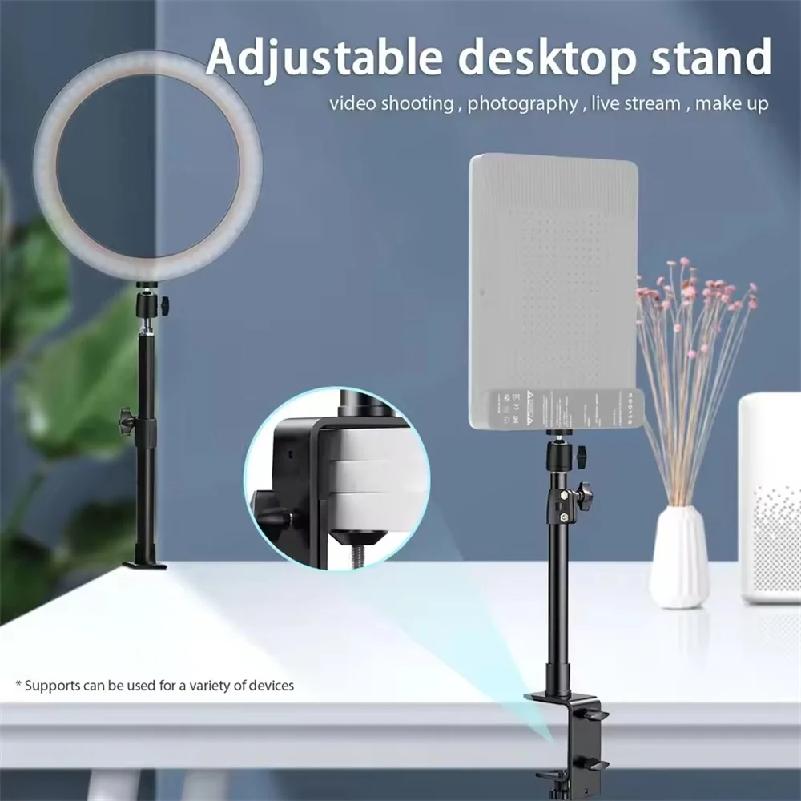 Nuovo Supporto da Scrivania a Morsetto a C per Fotocamera DSLR Supporto per Luci Supporto Fotografico con Testa a Sfera per Telefono Luce ad Anello Video Zoom
