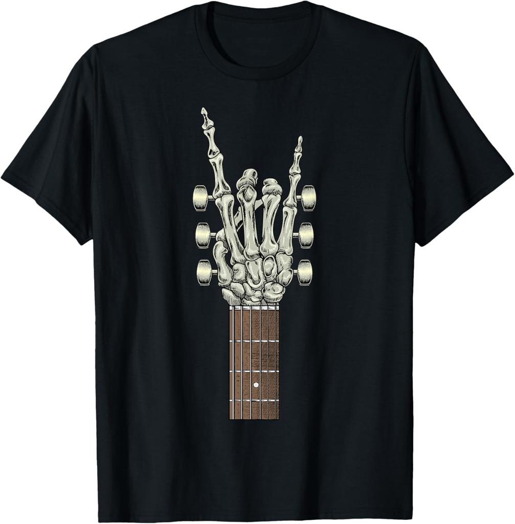 Rock On Skeleton Hand Guitar Rock _ Roll Men Women Rock Band Gift Unisex T-Shirt