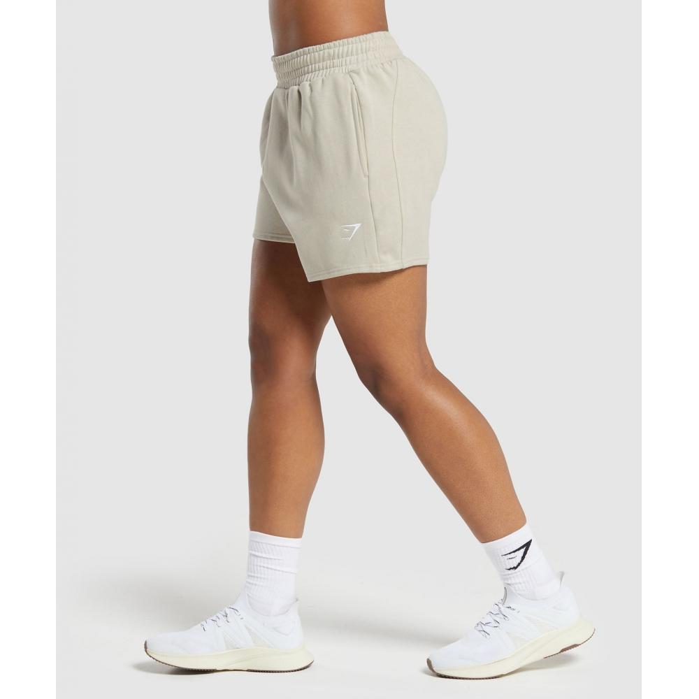 Gymshark Training Fleece Shorts Pebble Grey B6a1p Gb7p