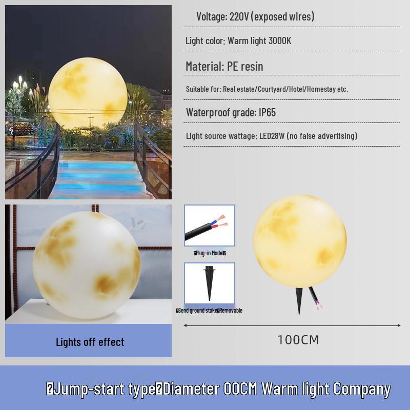 Solar-Powered Outdoor Moon Lamp: Waterproof Atmosphere Light for Gardens, Villas, and Terraces