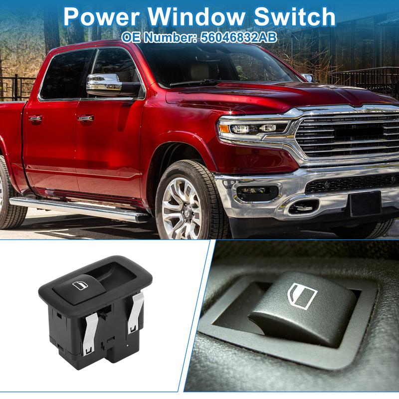 X Autohaux Rear Power Window Switch for Ram 1500 2500 3500 2016-2018 No.56046832AB