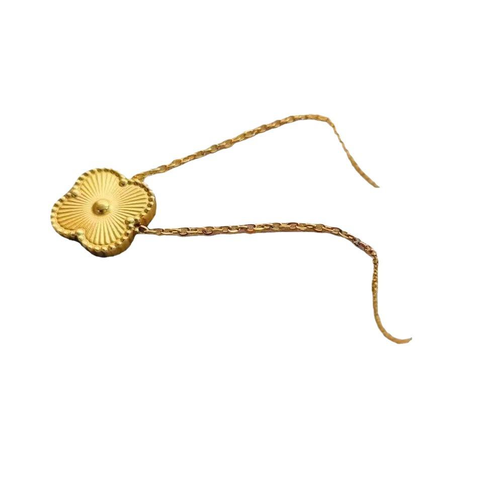 2023 New Lucky Four-Leaf Clover Titanium Necklace - Non-Fading Light Luxury Pendant золотой