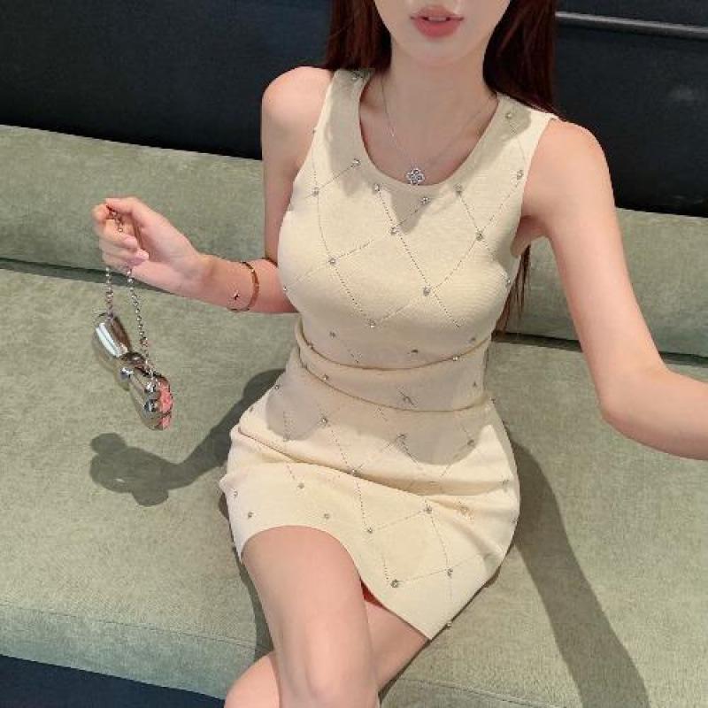 

French Pure Desire Women s Spring/Summer Slimming A-Line Dress: Flattering Solid Color, Waist-Cinched, Petite Strappy Short Skirt XXS абрикосовый