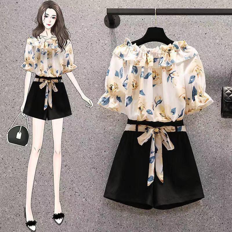 2026 Plus Size Women's Summer Tummy-Slimming Two-Piece Set