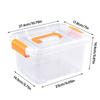 Kunststoff-Aufbewahrungsbox mit Schnappverschlüssen Transparenter stapelbarer Behälter mit tragbarem Griff Schwer Großes Fassungsvermögen Wetterfest