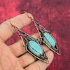 Amazonite Earring Copper Wire Wrapped Gemstone Earrings Copper Jewelry Handmade Earrings Wire Wrap Jewelry Birthstone Earrings Wedding Gifts
