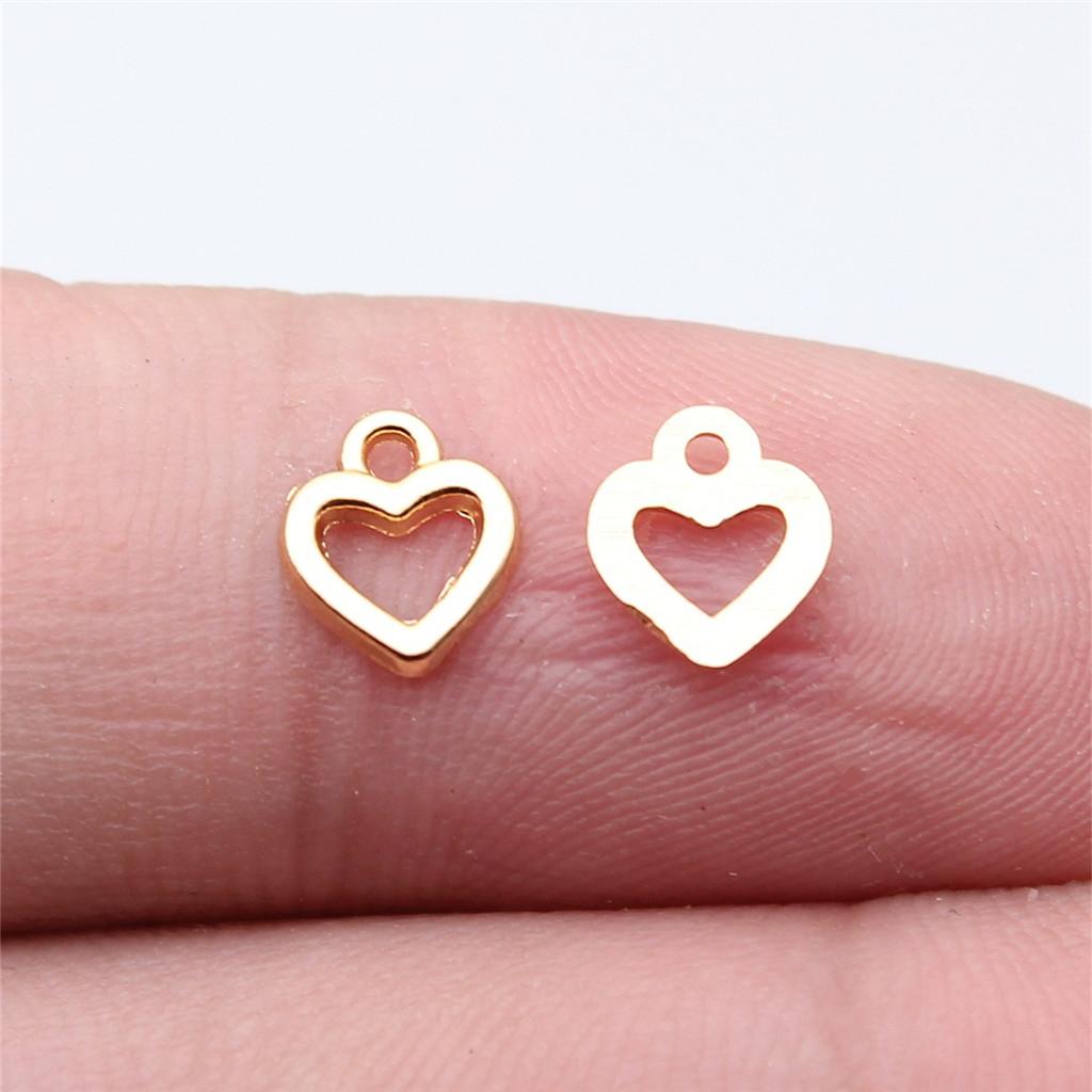 Charms Openwork Heart Pendants Vintage Jewelry Supplies QC068