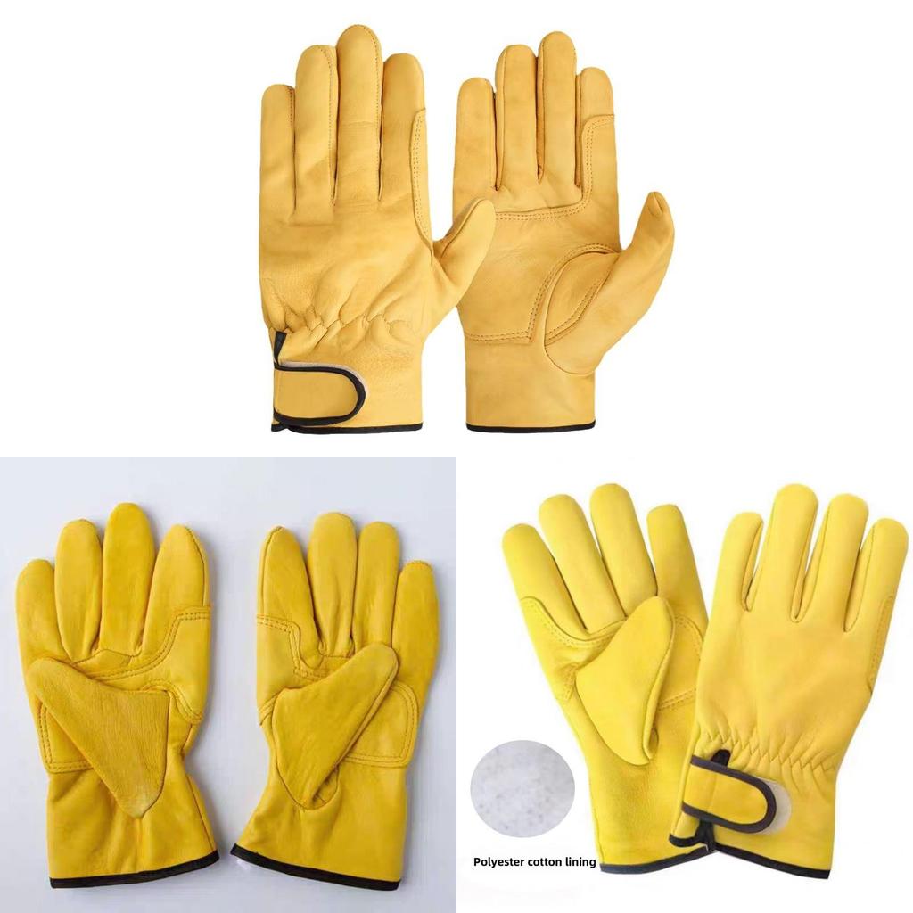 Sheep Leather Welding Gloves With Heat Resistance For Outdoor Labor And Safety