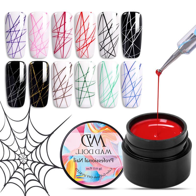 

Рисование УФ Гель Ногти Эластичный лайнер DIY Web Лак Паук Гель Цветок Ногти Ногти Советы