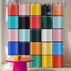 Color Block Duschvorhang 72x72 Zoll Lebendiges Retro Geometrisches Badezimmerdekor Moderner Pop-Art-Stil Wasserdichter Stoffvorhang