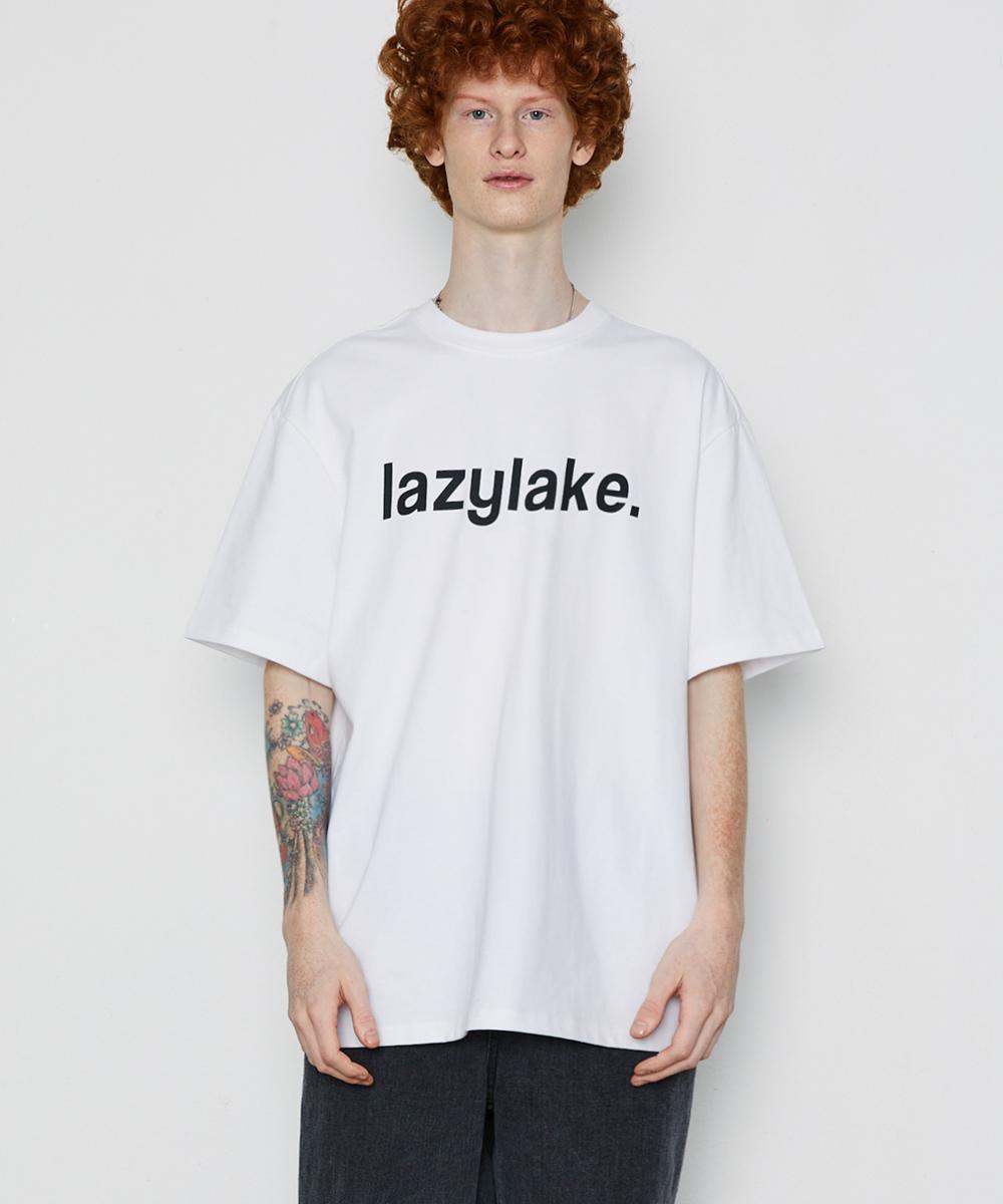 Lazy Lake Unisex Big Logo T-Shirt White White/L