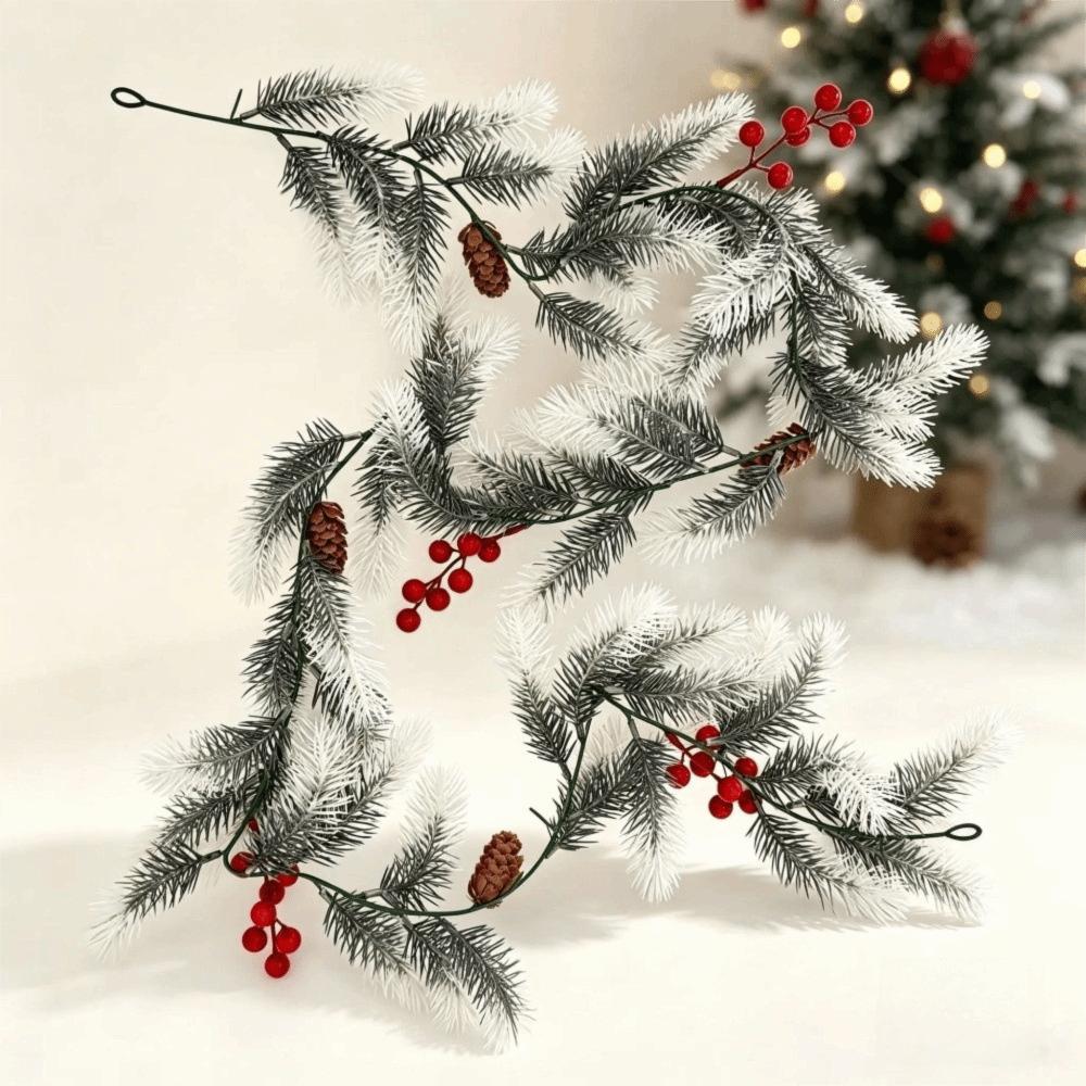 Long Vines Artificial Christmas Tree Pine Needles Berry Cone Artificial Plants High Quality Artificial Pine Leaves Wedding Decor
