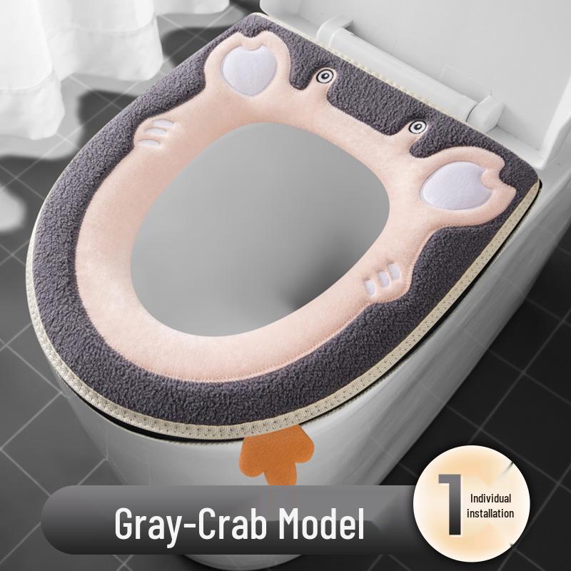 Waterproof Cute 4-Season Toilet Seat Cushion with Zipper