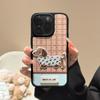 Autumn and winter ins dachshund dog leather pattern mobile phone case for Apple 17Promax protective case iPhone15/16/14