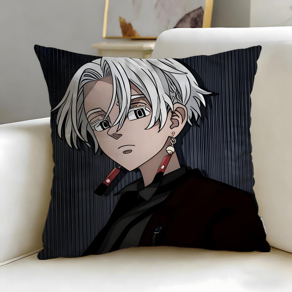 Popular Anime Tokyo Revengers Cushion Cover Soft & Easy-Wash Pillow Case – Versatile For Couch, Bed, Travel And Office
