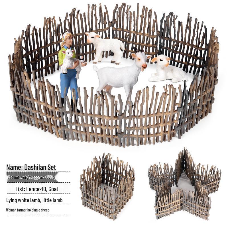 Creative Simulation Fence Set for Farm, Ranch, Zoo, or Sandbox Decorations
