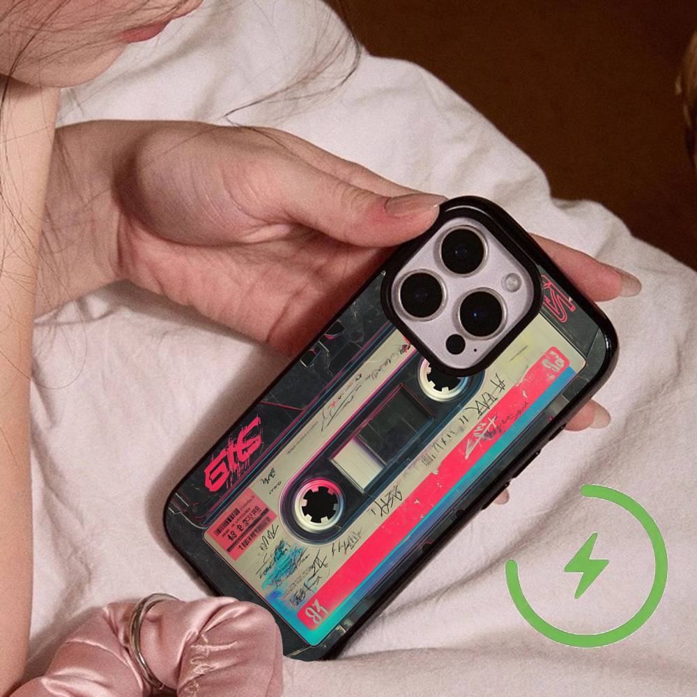 Vintage Cassette Tape Retro Style Magsafe For IPhone Phone Case 17 Air 16 15 14 Plus 13 12 Mini 11 Pro Max Thin Magnetic Cover