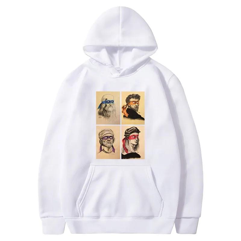 2025 Women Unisex Hoodie Funny Italian Turtles Art Lovers Gift Renaissance Ninja Artists Summer Cotton Pullover Graphic Streetwear