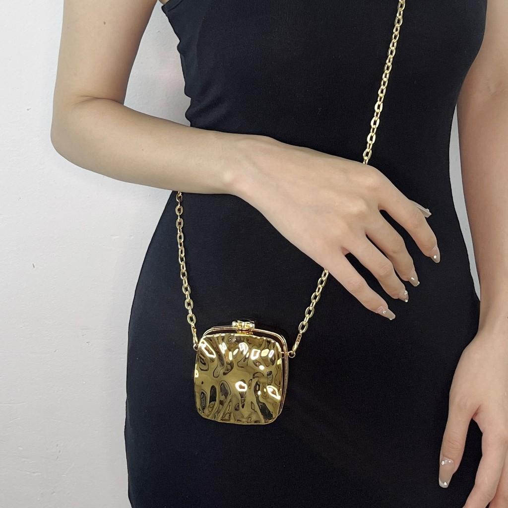 Mini Acrylic Bag For Women With Chain Strap And Box Shape For Daily Fashion