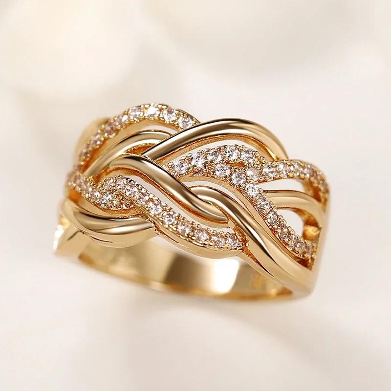 

Huitan Unique Number 8-shaped Women Rings with CZ Stone Twist Design Fashion Elegant Bridal Wedding Luxury Party Zircon 6